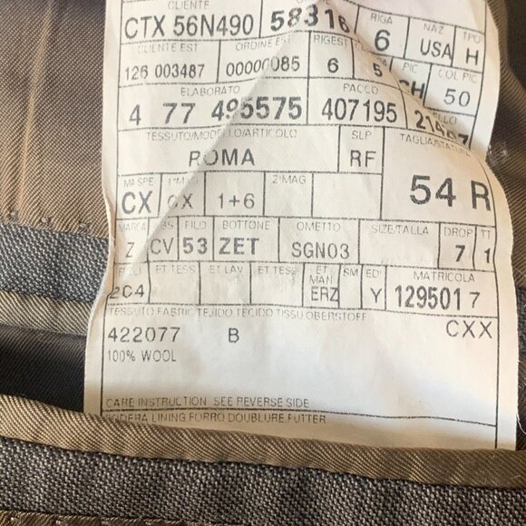 Ermenegildo Zegna Sport Coat Men's 44 R Brown Suit‎ Jacket Wool Blazer $2895 - Picture 10 of 15